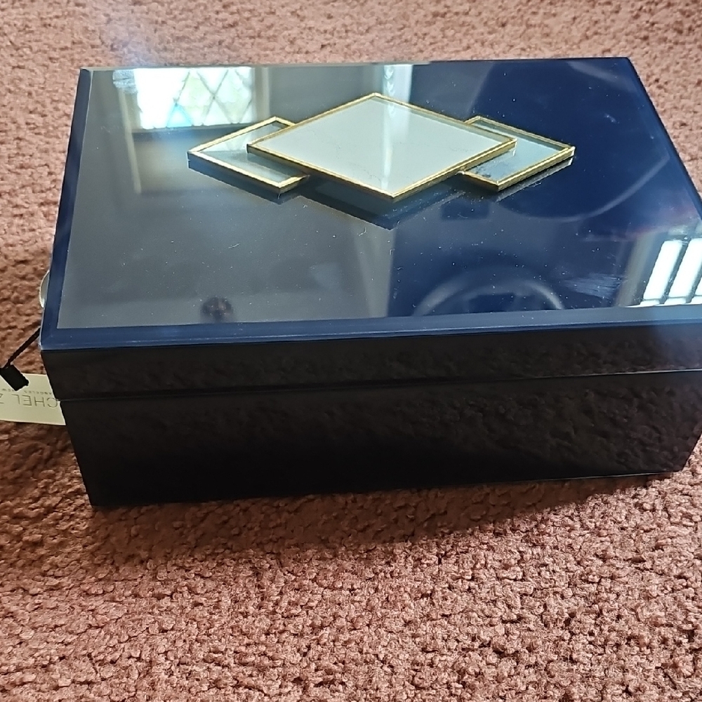 New RACHEL ZOE blue decorative Storage Box...FREE SHIPPING